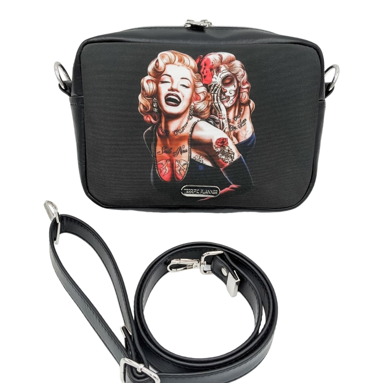 Marilyn Smile Now Cry Later Boxy Crossbody Bag