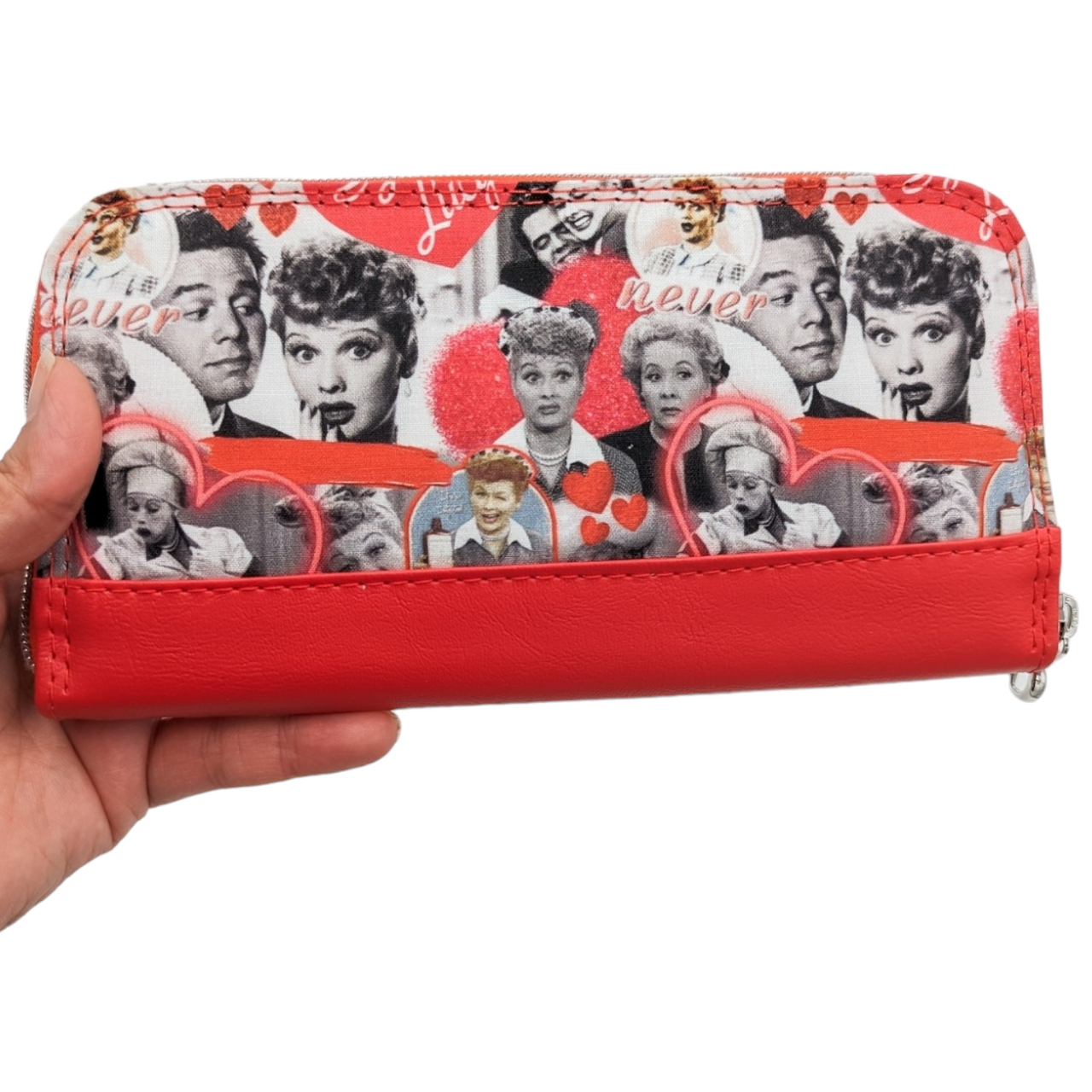 I Love Lucy Red Zip Around Wallet