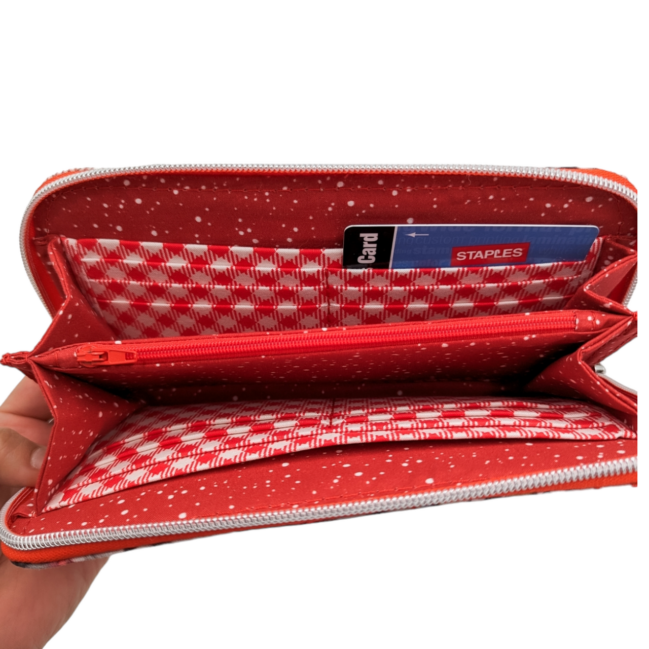 I Love Lucy Large Print Red Zip Around Wallet