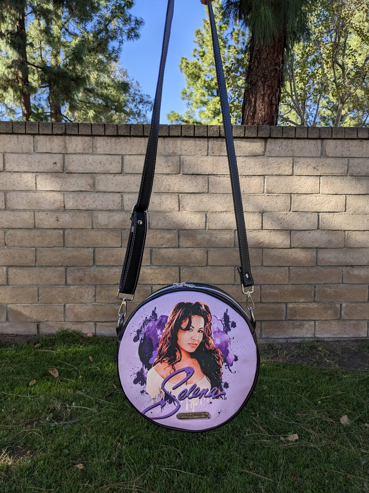 Selena Purple Circle Crossbody Bag