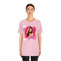 Thumbnail for Selena Pink Heart Short Sleeve Tee