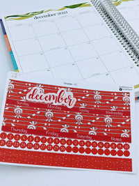 Thumbnail for December Monthly Planner Sticker Kit