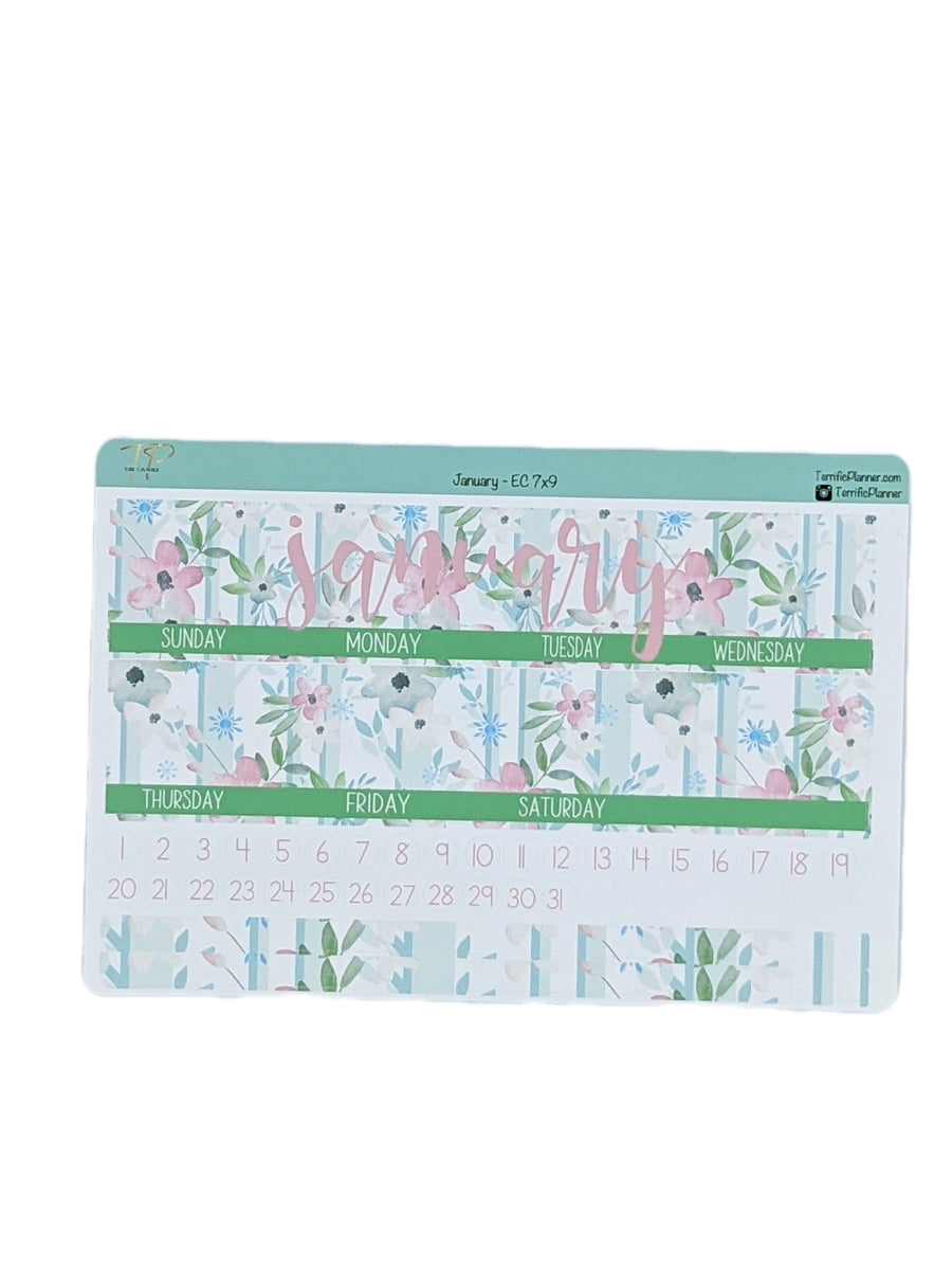 A Year in Bloom - 2022 Monthly Planner Sticker Kit