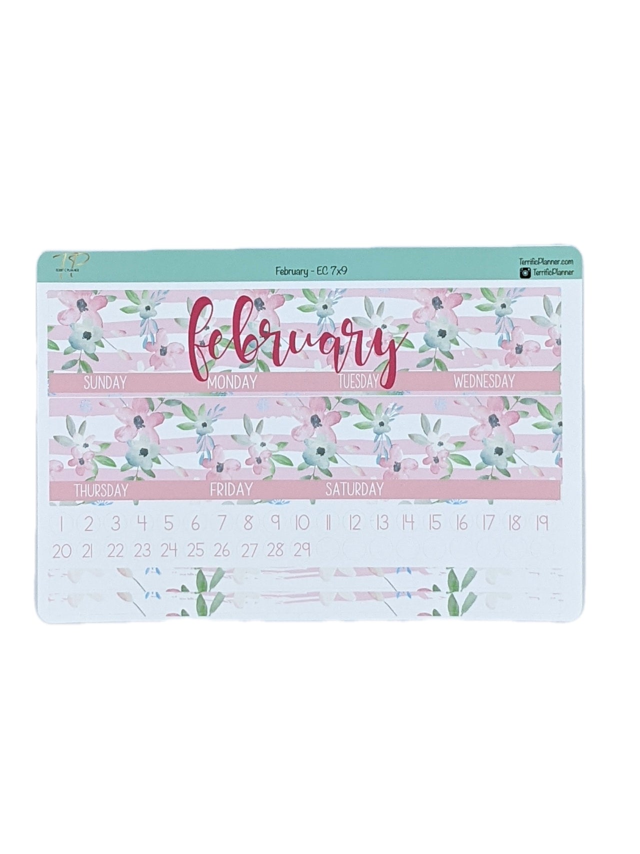 A Year in Bloom - 2022 Monthly Planner Sticker Kit