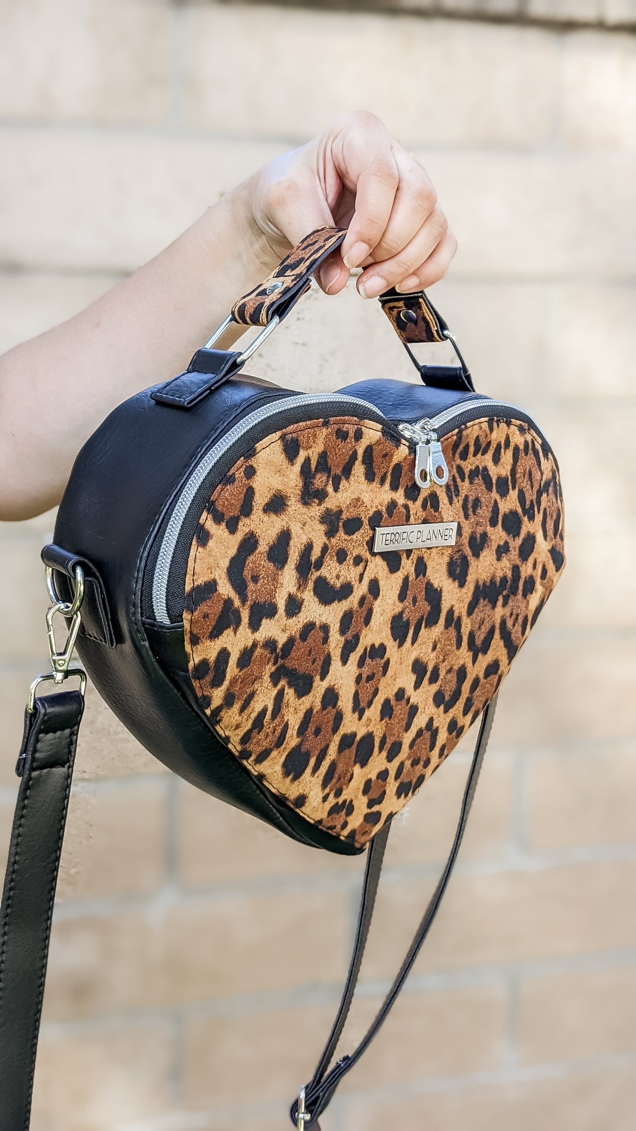 Cheetah Mini Heart Bag