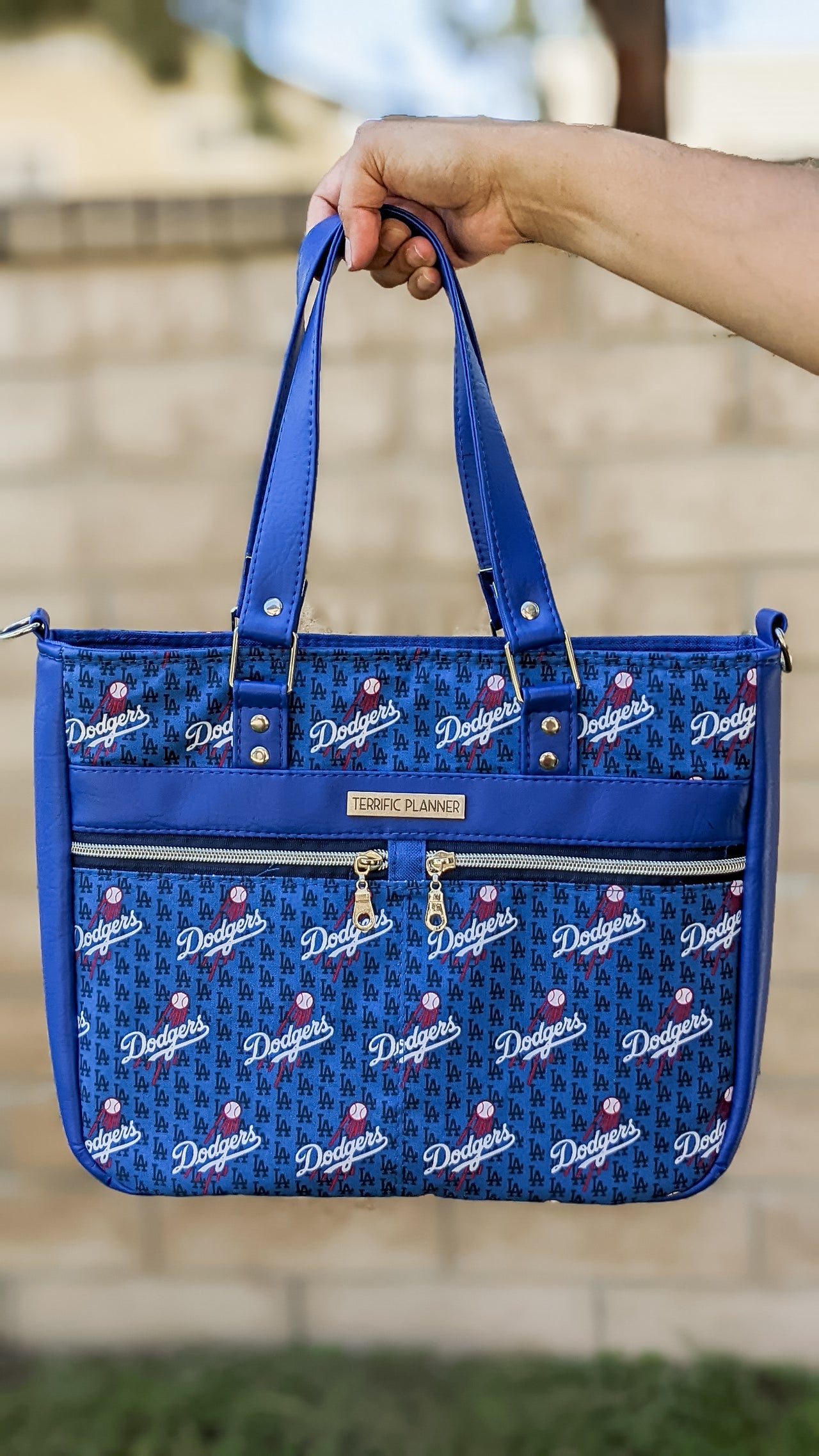 Dodgers 'I Love LA' Double Zip Handbag