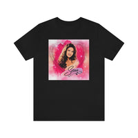 Thumbnail for Selena Pink Heart Short Sleeve Tee