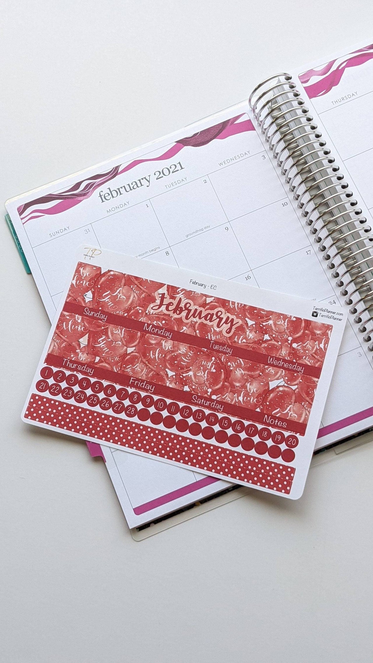 February Monthly Planner Sticker Kit