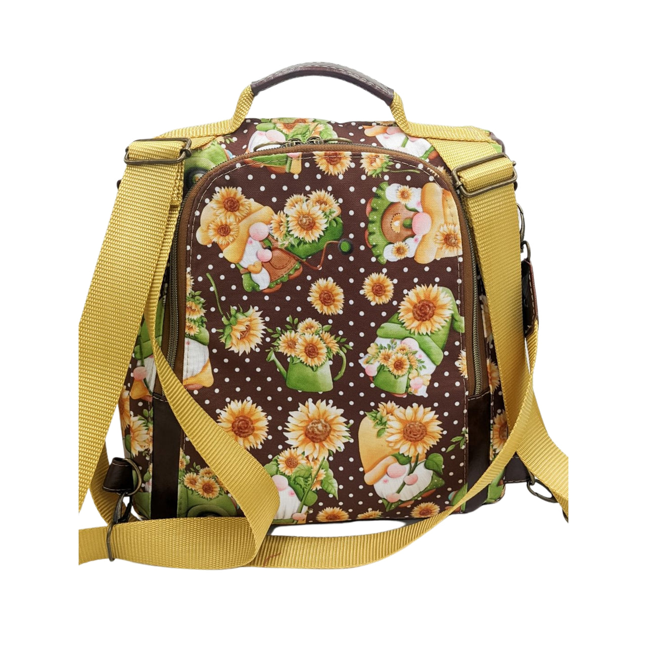 Gnomes and Sunflowers Convertible Backpack