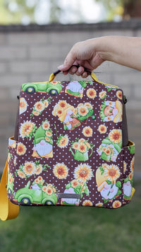 Thumbnail for Gnomes and Sunflowers Convertible Backpack