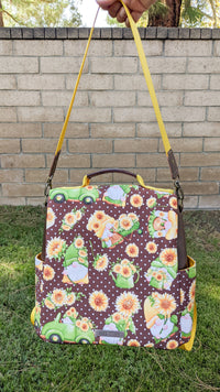 Thumbnail for Gnomes and Sunflowers Convertible Backpack