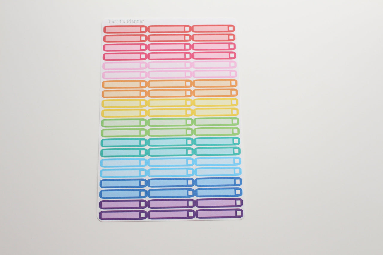 Checkbox Label - 60 Multicolor Stickers