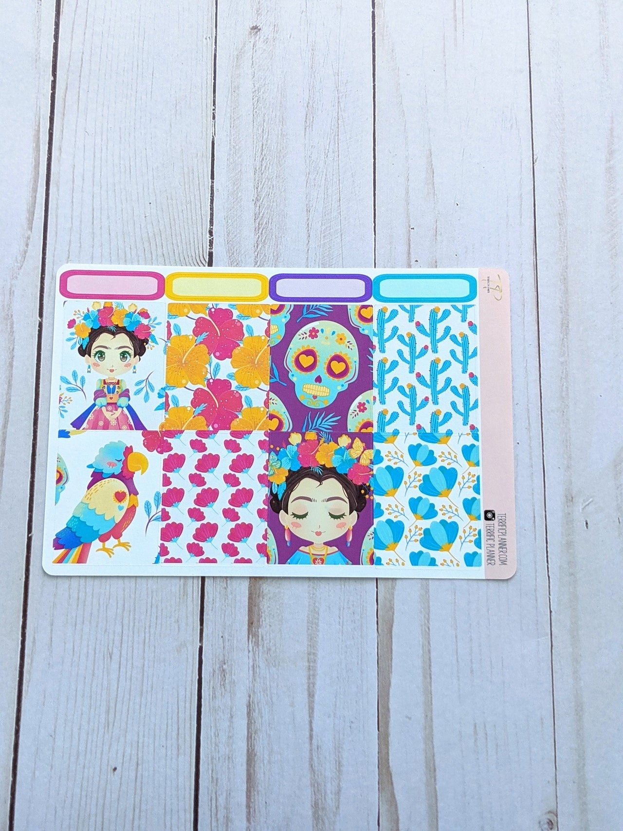 Colorful Artist Frida Full Weekly Planner Kit