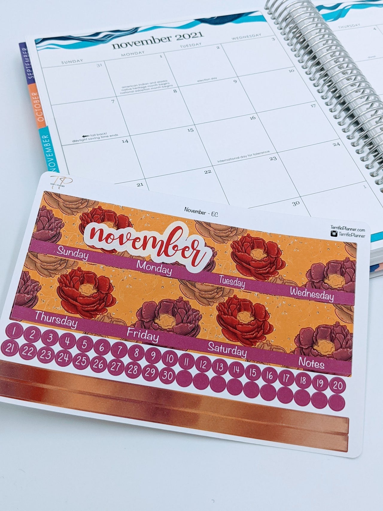November Monthly Planner Sticker Kit