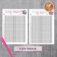 Thumbnail for Sleep Tracker Planner Page - Self Care Printed Inserts - Letter or A5 size