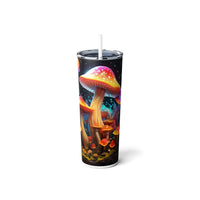 Thumbnail for Enchanted Mushrooms Skinny Steel Tumbler with Straw, 20oz