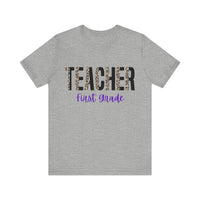 Thumbnail for Teacher First Grade Jersey Short Sleeve Tee