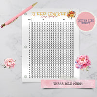 Thumbnail for Sleep Tracker Planner Page - Self Care Printed Inserts - Letter or A5 size