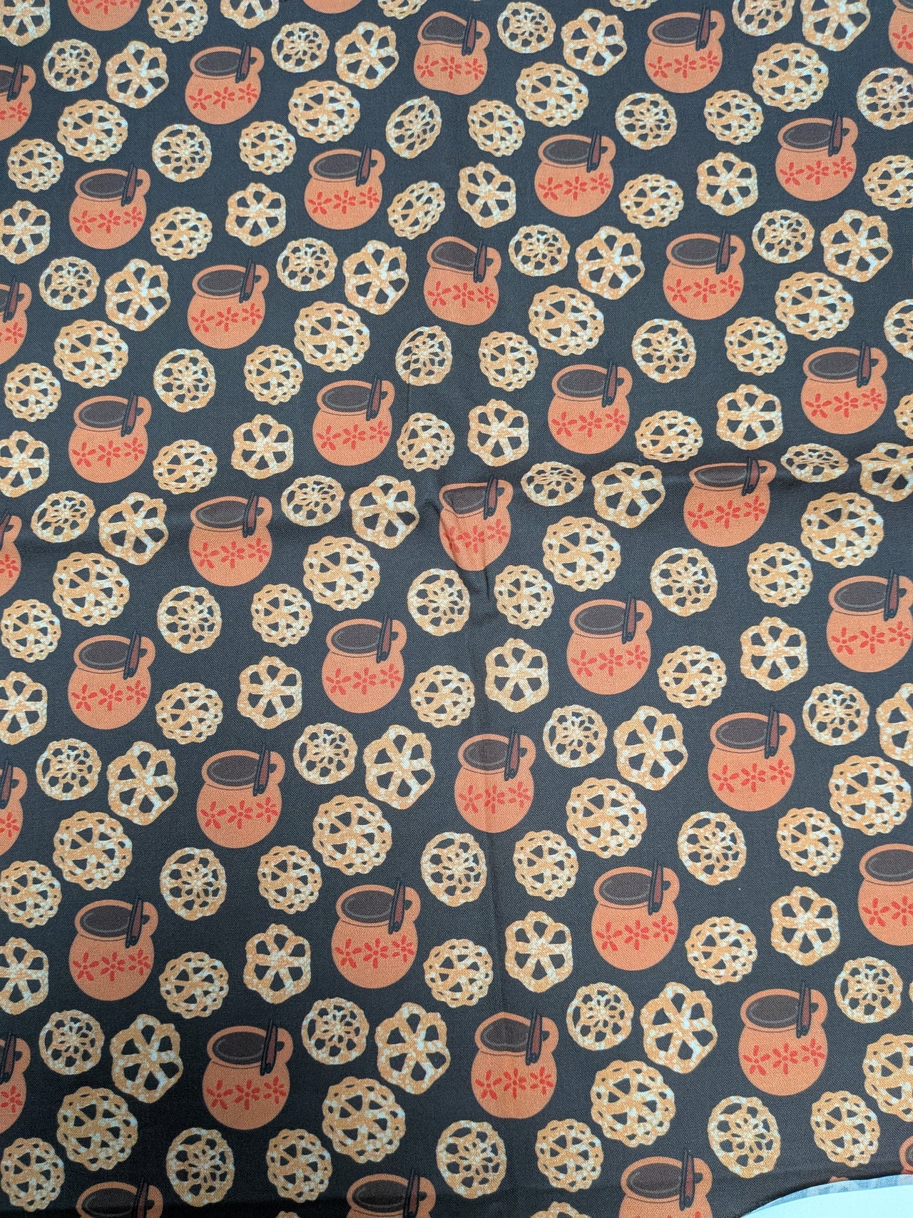 Cafecito y buñuelos Cotton Fabric - Destash