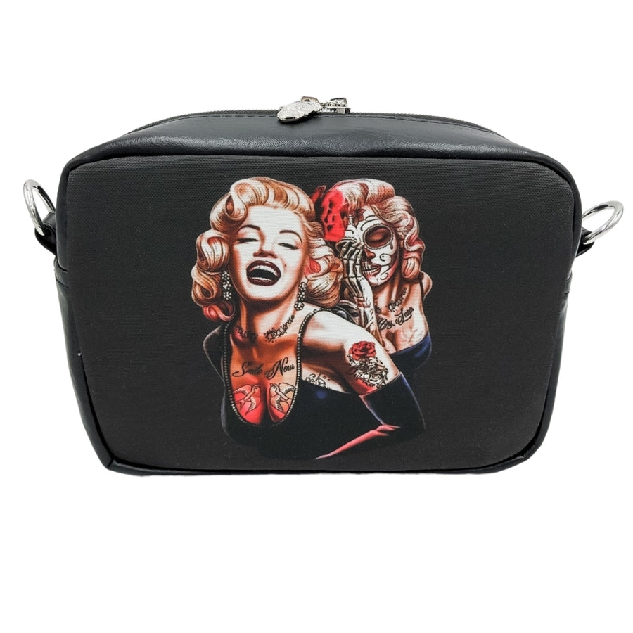 Marilyn Smile Now Cry Later Boxy Crossbody Bag