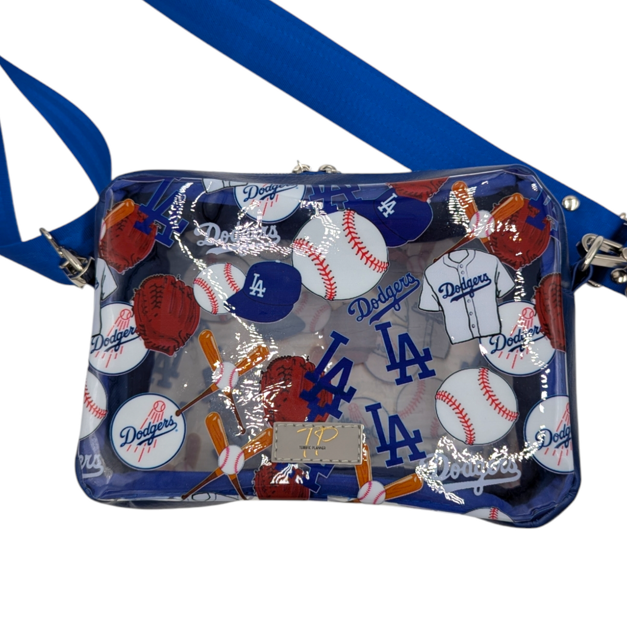 Dodgers Clear Vinyl Boxy Crossbody Bag