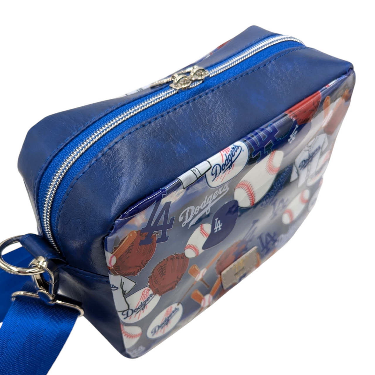 Dodgers Clear Vinyl Boxy Crossbody Bag