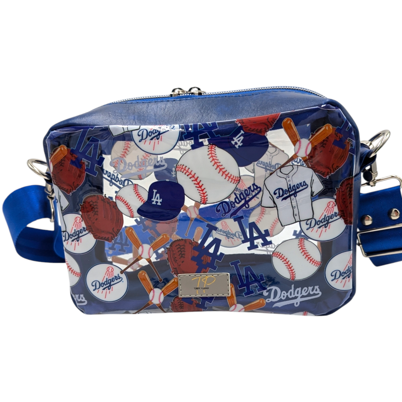 Dodgers Clear Vinyl Boxy Crossbody Bag