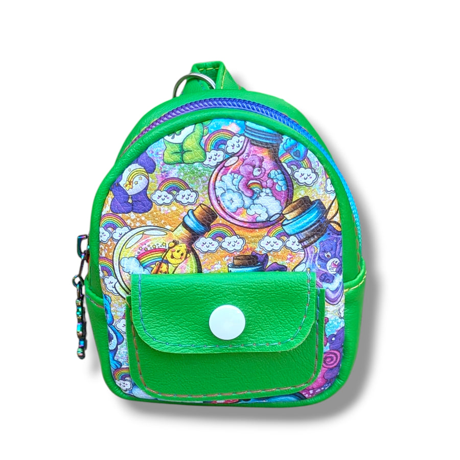 Colorful Bears Tiny Backpack Keychain