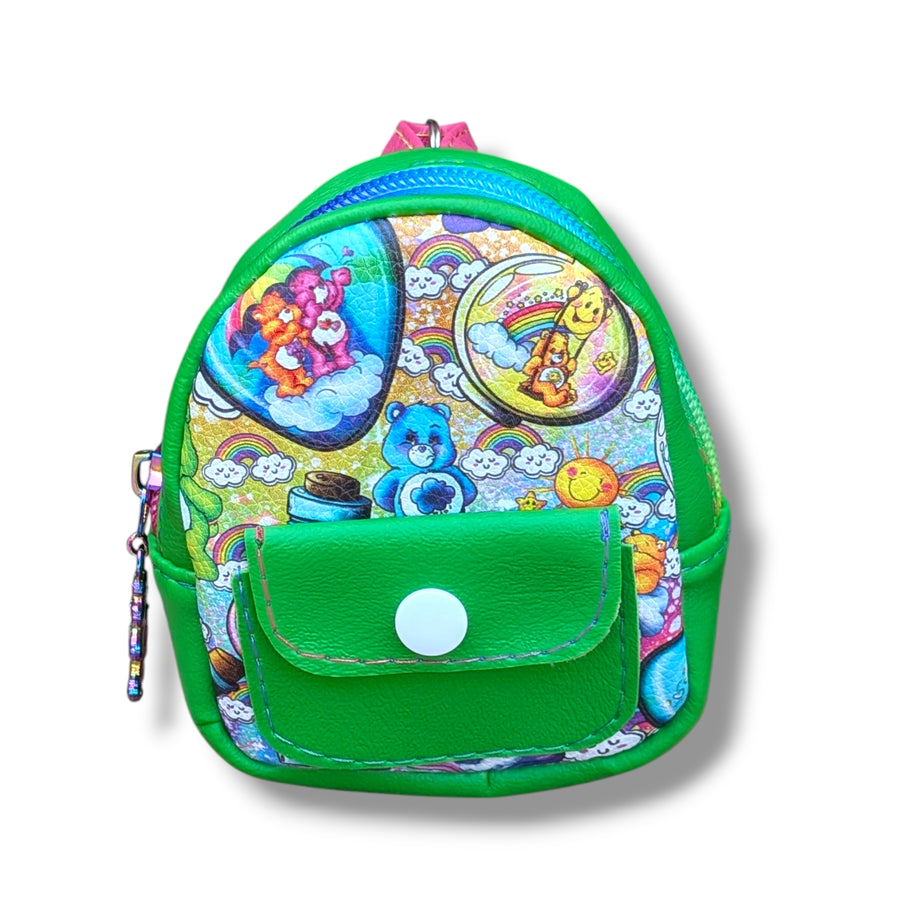 Colorful Bears Tiny Backpack Keychain