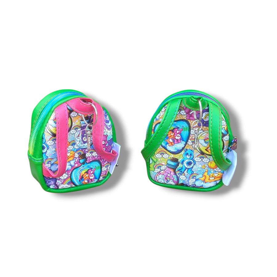 Colorful Bears Tiny Backpack Keychain