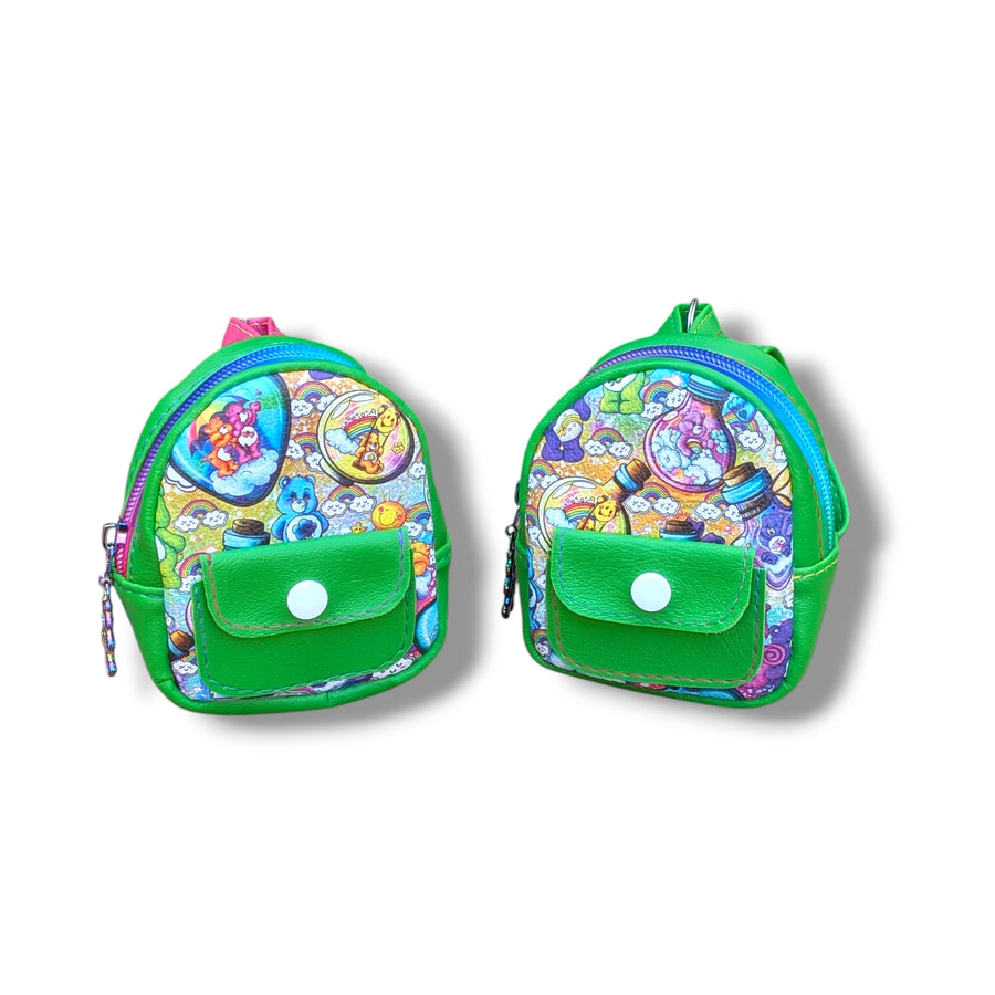 Colorful Bears Tiny Backpack Keychain