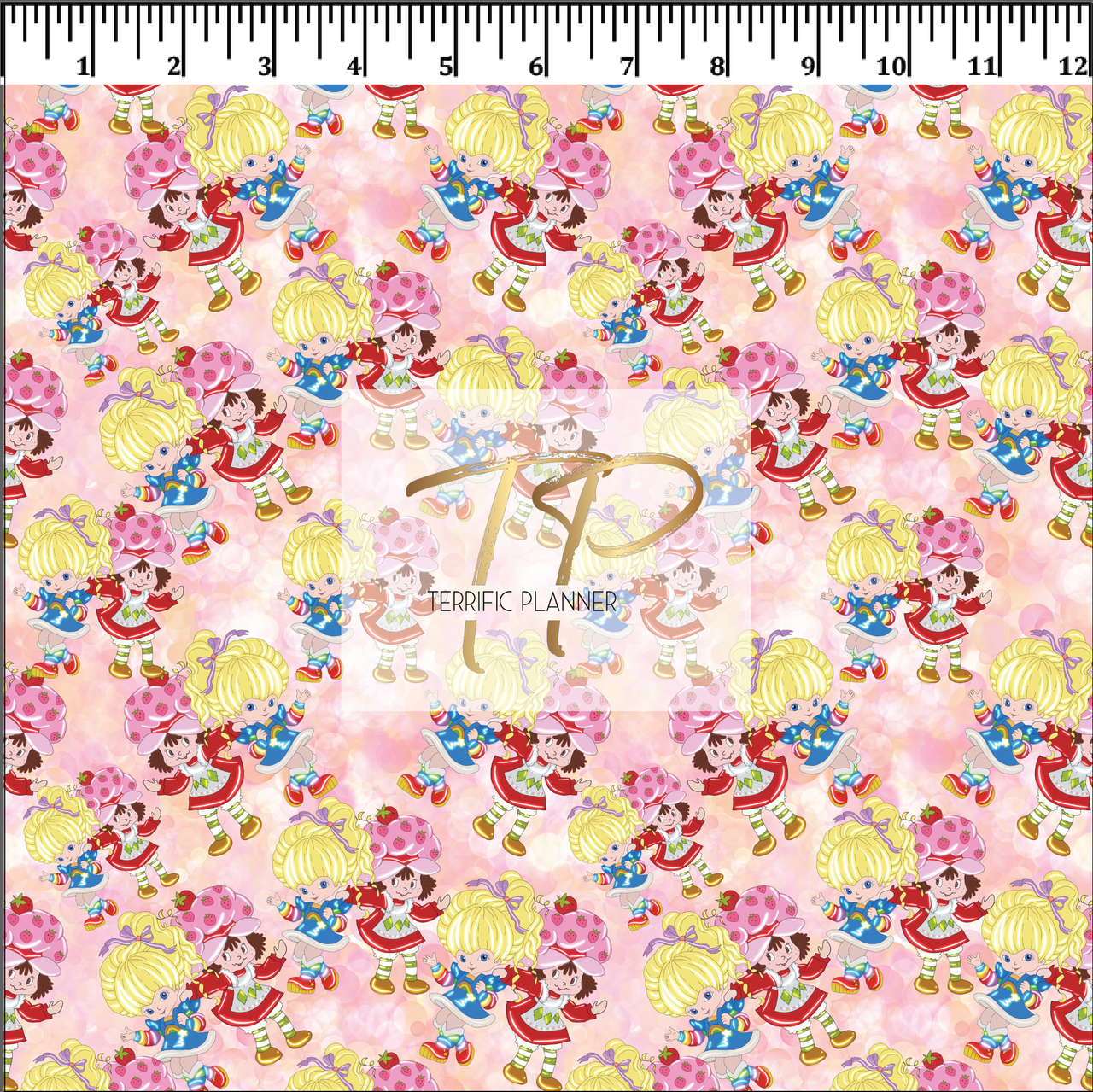 Strawberry Shortcake Rainbow Brite Fabric - READY TO SHIP