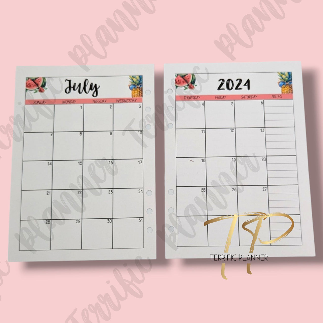 July 2024 Monthly Spreads