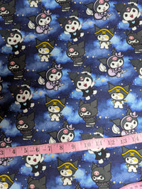 Thumbnail for Galaxy Kuromi Cotton Woven Fabric - READY TO SHIP