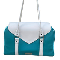 Thumbnail for The Blume Bag – Teal & Cream Two-Tone Tote | Work, Travel & Everyday Organizer