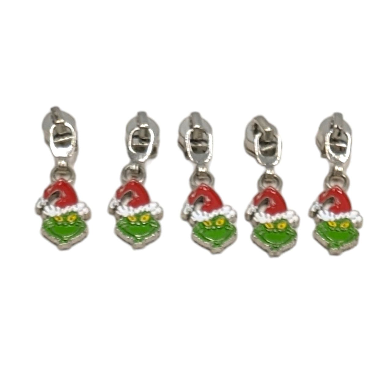 Green Grump Zipper Pull - Pack of 5