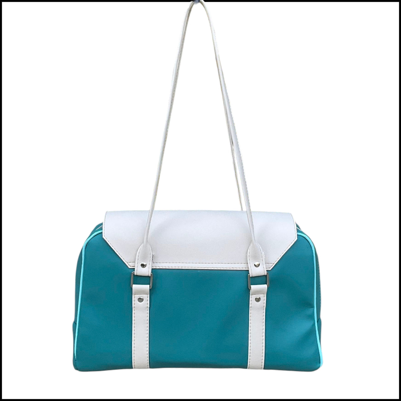 The Blume Bag – Teal & Cream Two-Tone Tote | Work, Travel & Everyday Organizer