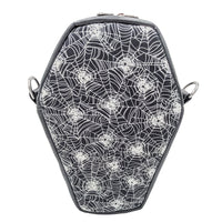 Thumbnail for Spiderwebs Coffin Purse - (Glow in the Dark)