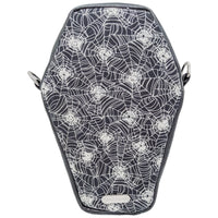 Thumbnail for Spiderwebs Coffin Purse - (Glow in the Dark)