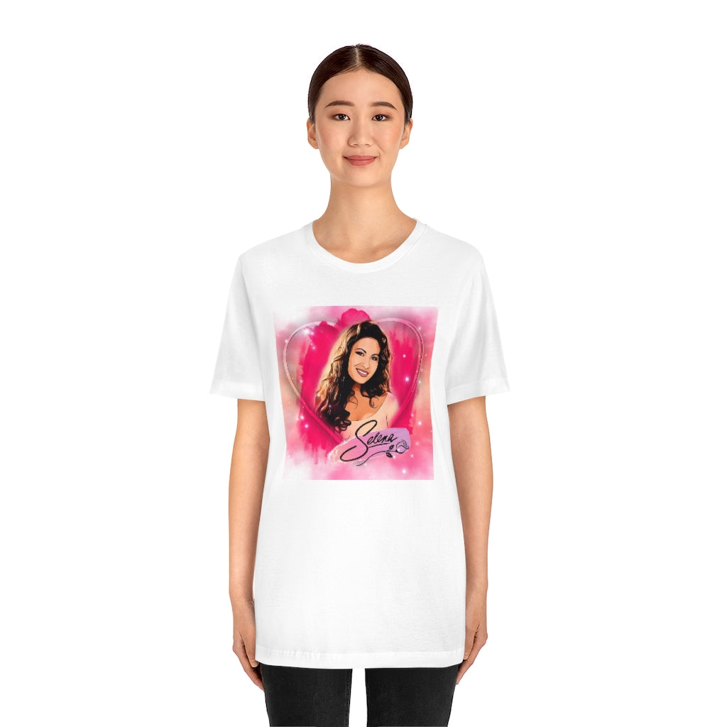 Selena Pink Heart Short Sleeve Tee