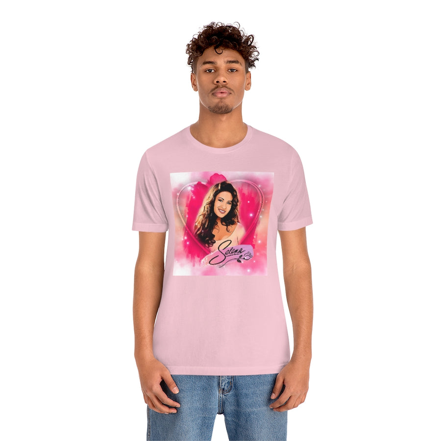 Selena Pink Heart Short Sleeve Tee