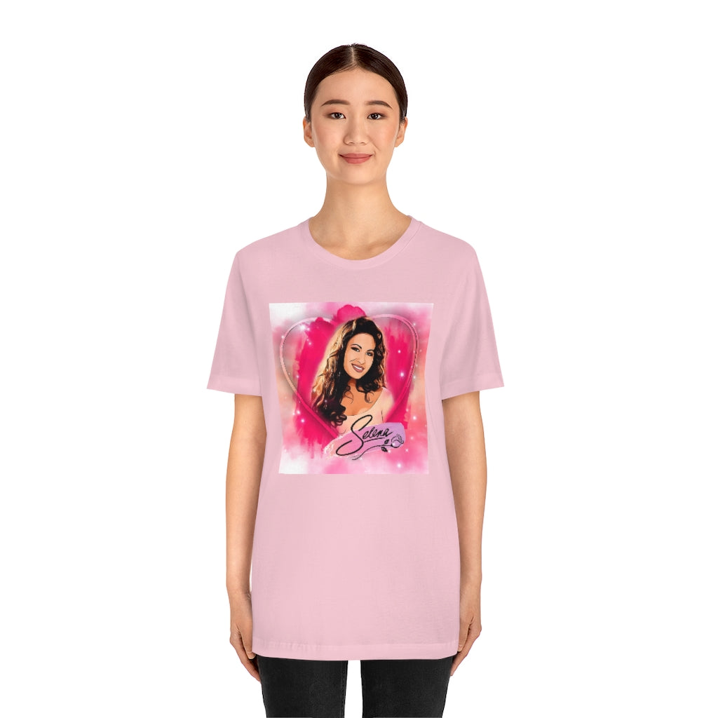 Selena Pink Heart Short Sleeve Tee