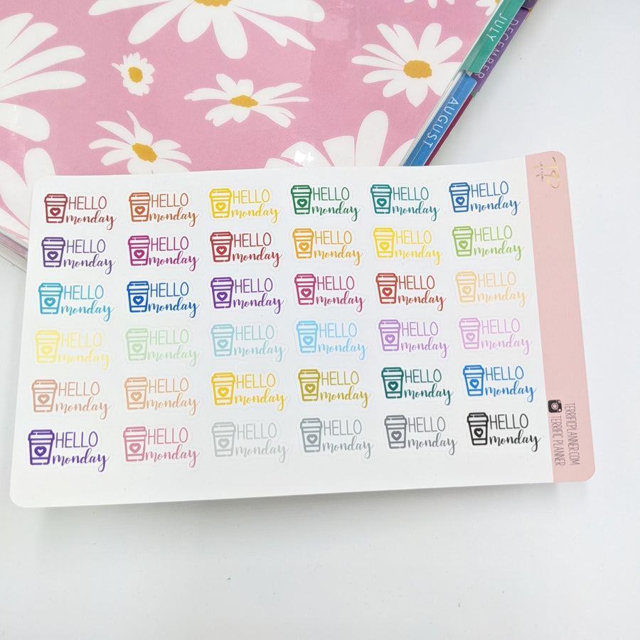 Hello Monday Sticker Sheet