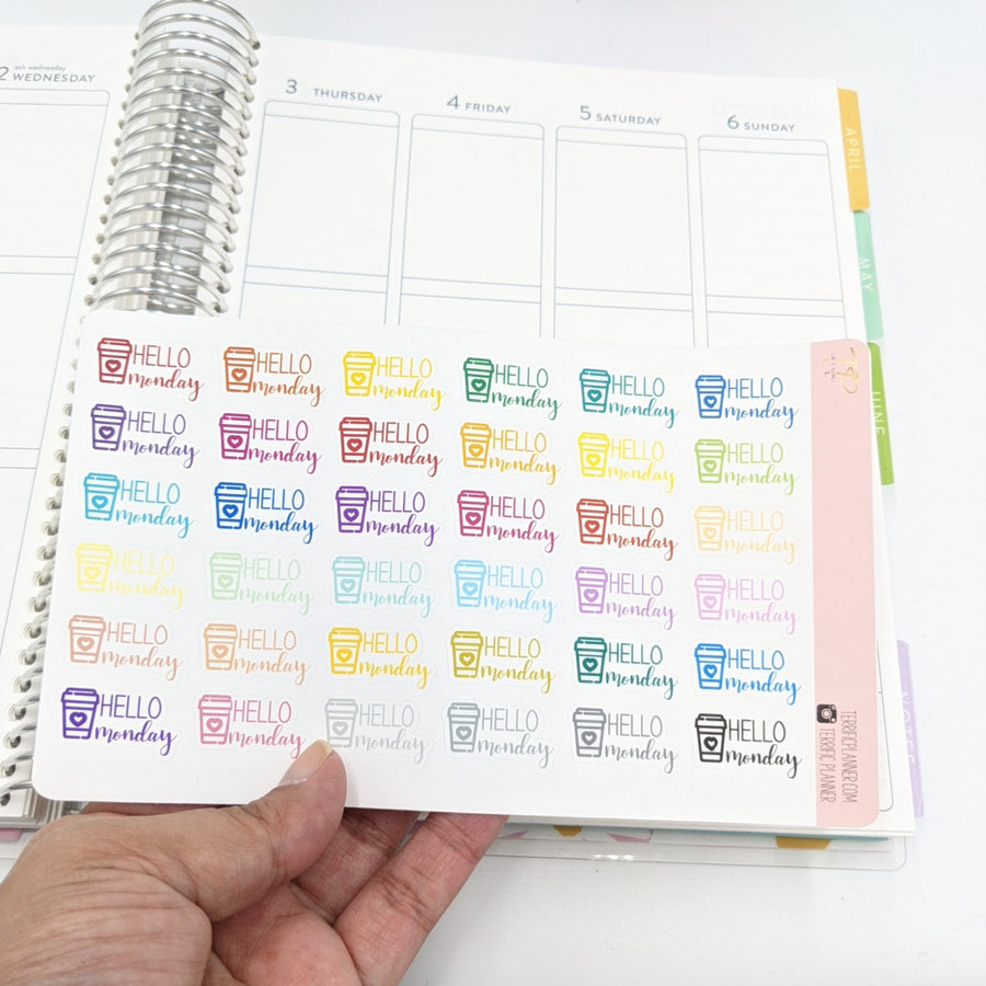 Hello Monday Sticker Sheet