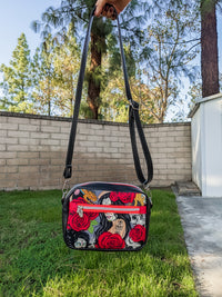 Thumbnail for Catrinas and Roses Boxy Crossbody Bag