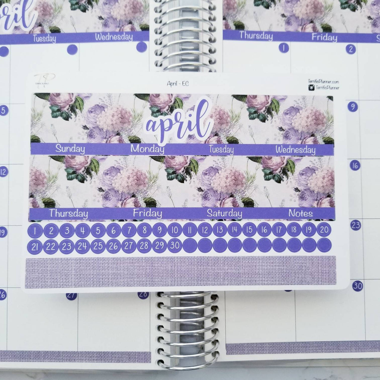 April Monthly Planner Sticker Kit