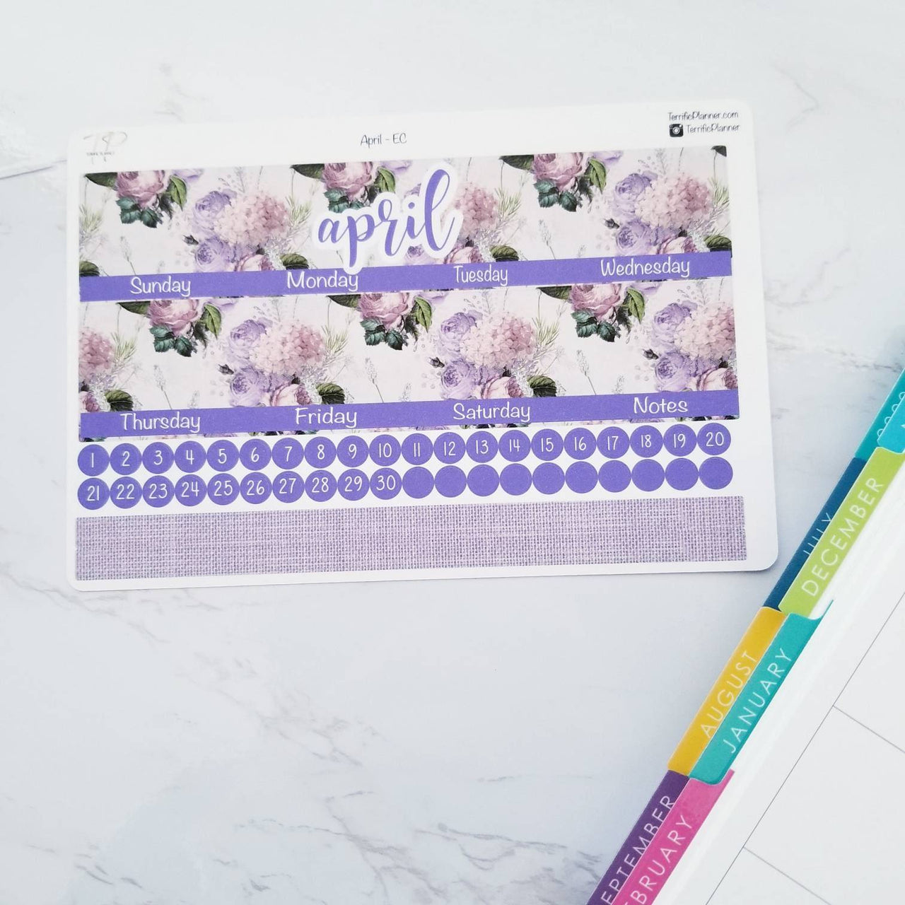 April Monthly Planner Sticker Kit