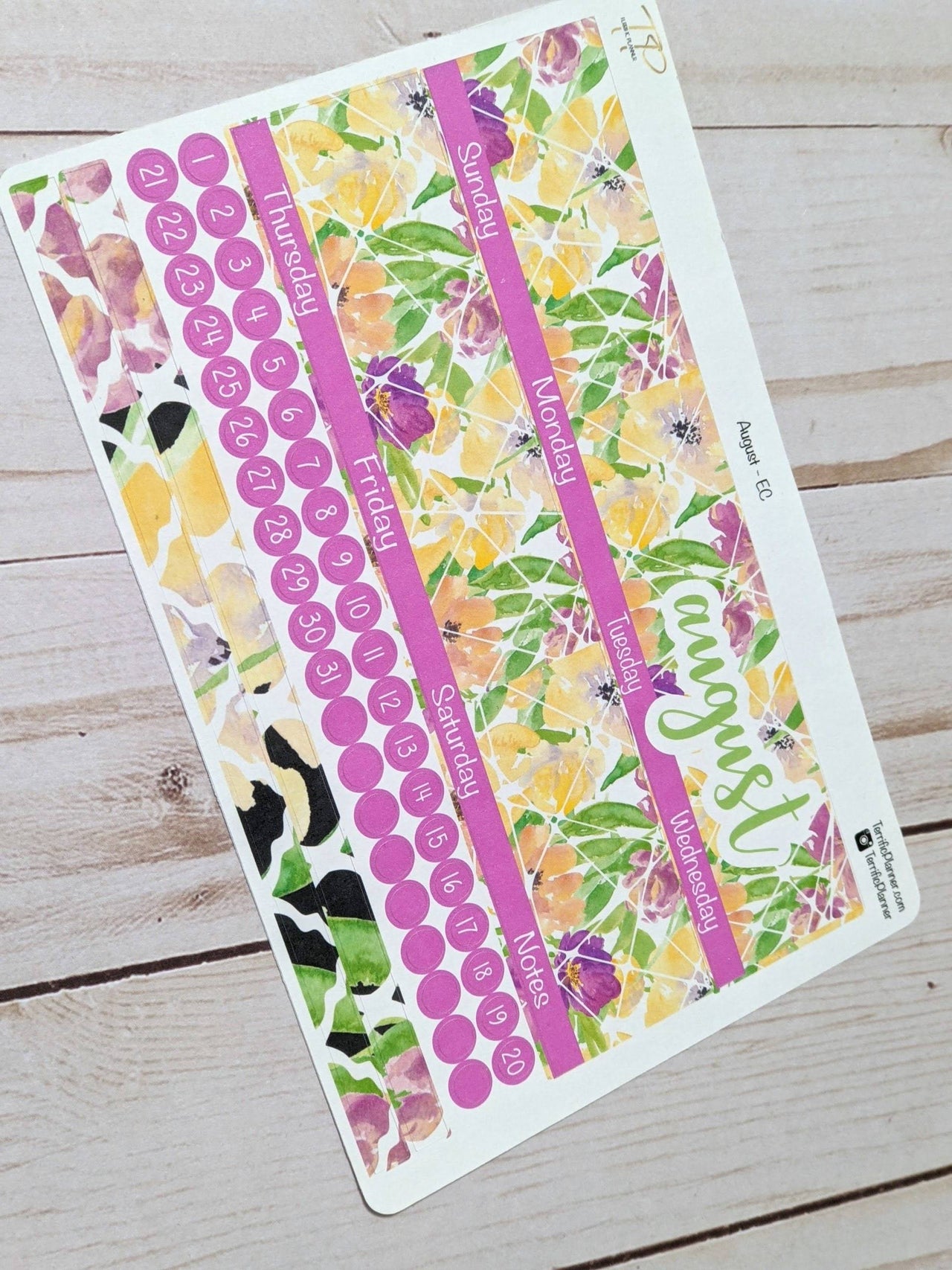 August Monthly Planner Sticker Kit