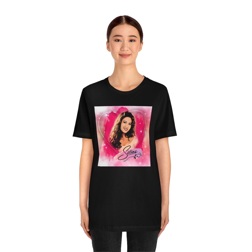 Selena Pink Heart Short Sleeve Tee