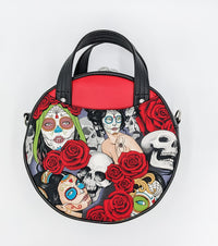 Thumbnail for Catrinas n' Roses Circle Crossbody Bag